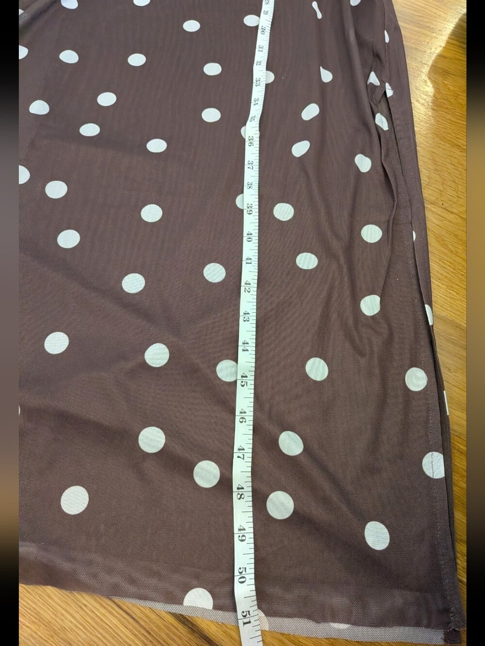 Caroline Constas Brown Coverup Dress with White Polka Dots, NWT! - Picture 9 of 11